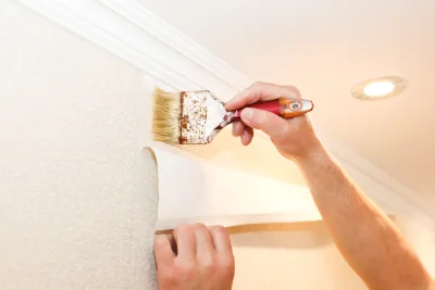 Pose de papier peint à Villegailhenc — revêtements muraux et toiles de verre
